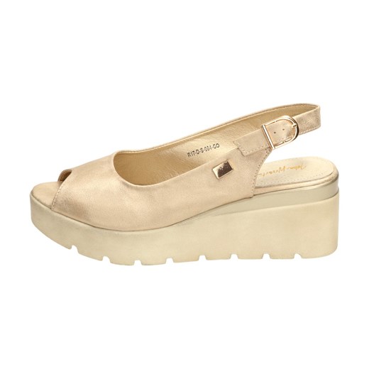 Złote sandały, buty damskie WISHOT DS084