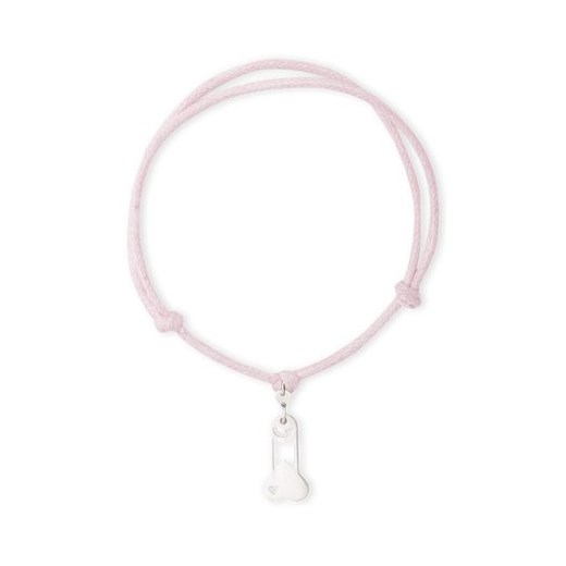 SILVER CHARMS WITH PINK CORDS