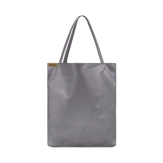 Shopper bag XL szara klasyczna torba na zamek Vegan