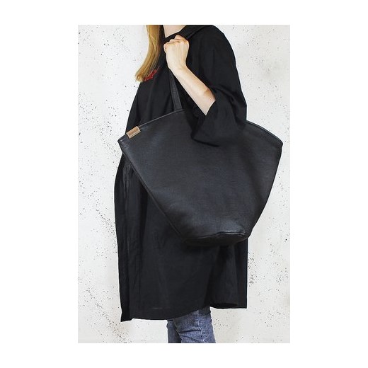 Shelly bag czarna torba na ramię z zamkiem Vegan