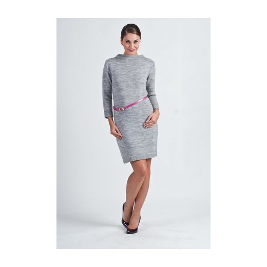Sukienka Mkm Swetry z długimi rękawami casual na spacer midi 