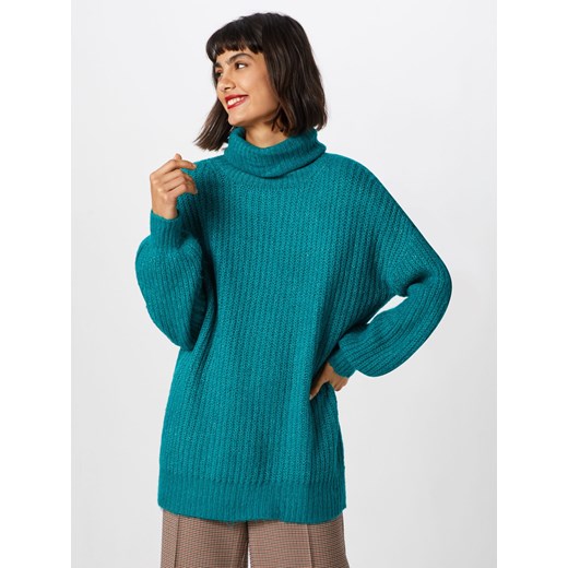 Niebieski sweter damski Noisy May bez wzorów 