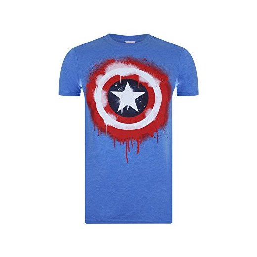Marvel męski T-shirt STENCIL Shield -  krój regularny m Marvel  sprawdź dostępne rozmiary Amazon