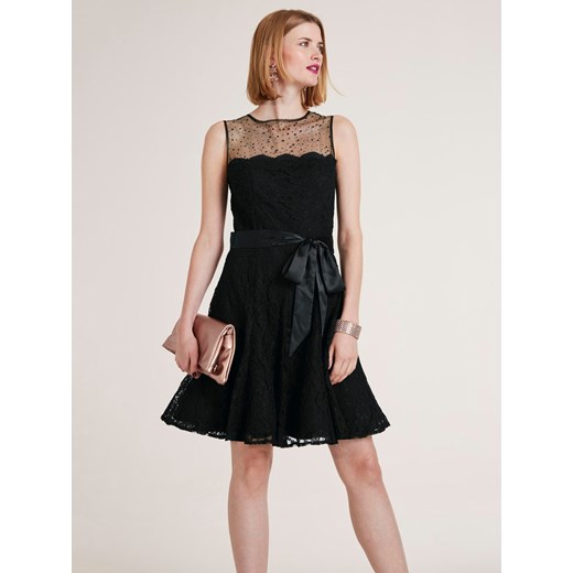 Sukienka czarna Heine z okrągłym dekoltem elegancka 