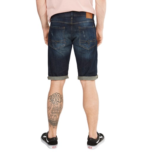 Spodenki męskie S.oliver Red Label jeansowe niebieskie bez wzorów 