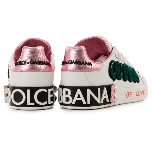 Dolce & Gabbana Trampki dla Kobiet Na Wyprzedaży, biały, Skóra, 2019, 35 37.5