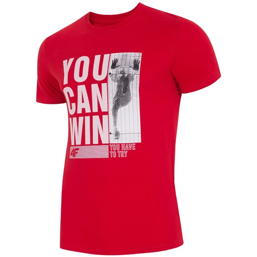 T-shirt męski TSM017 - ciemna czerwień