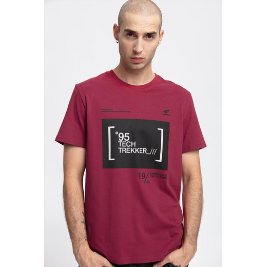 T-shirt męski TSM264 - ciemna czerwień