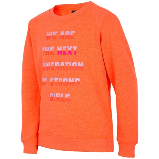 Bluza dla dużych dzieci (dziewcząt) JBLD204 - pomarańcz neon