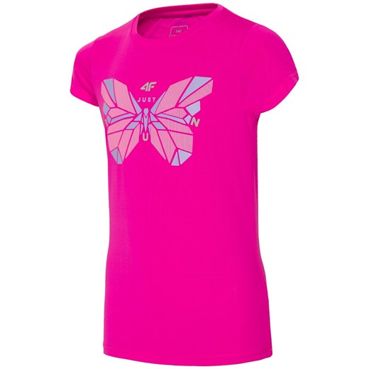 Koszulka sportowa dla dużych dzieci (dziewcząt) JTSD401A - ciemny róż