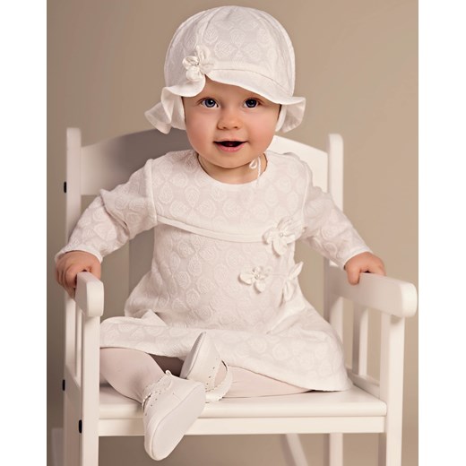 Odzież dla niemowląt dla dziewczynki biała bawełniana 