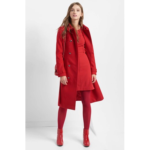Płaszcz damski ORSAY czerwony z tkaniny casualowy 