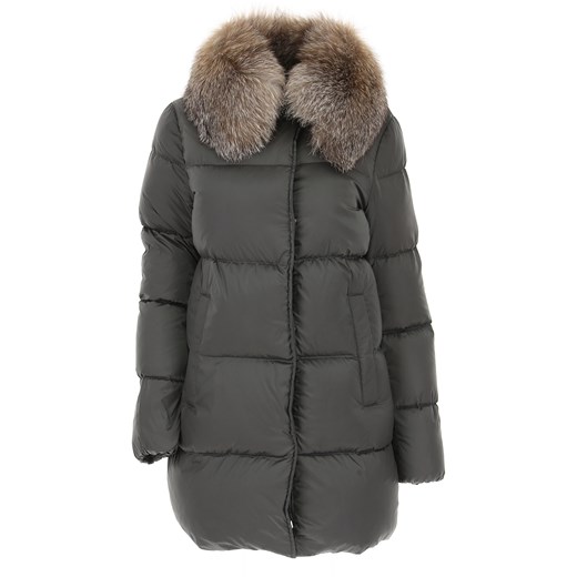 Moncler Kurtka Puchowa dla Kobiet, Puchowa Kurtka Narciarska Na Wyprzedaży w Dziale Outlet, ciemny zielono-szary, Poliester, 2019, 3 4
