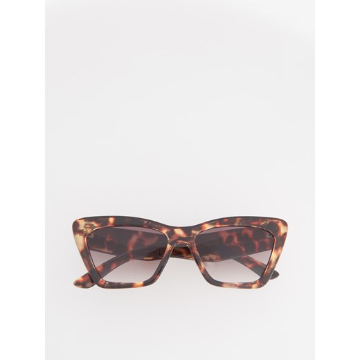 Reserved - Okulary przeciwsłoneczne - Brązowy Reserved fioletowy One Size 