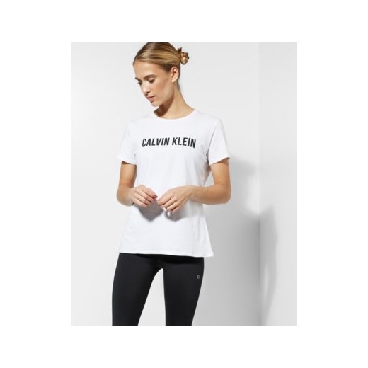 Bluzka damska biała Calvin Klein casualowa wiosenna z krótkim rękawem 