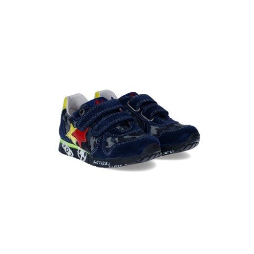 Buty sportowe dziecięce niebieskie Naturino na rzepy ze skóry 