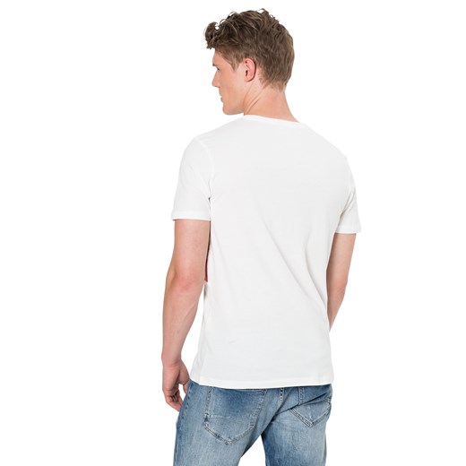 T-shirt męski biały Jack & Jones z krótkim rękawem 