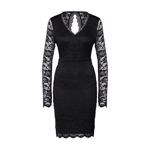 Sukienka Vero Moda elegancka czarna dopasowana z długim rękawem na sylwestra mini 