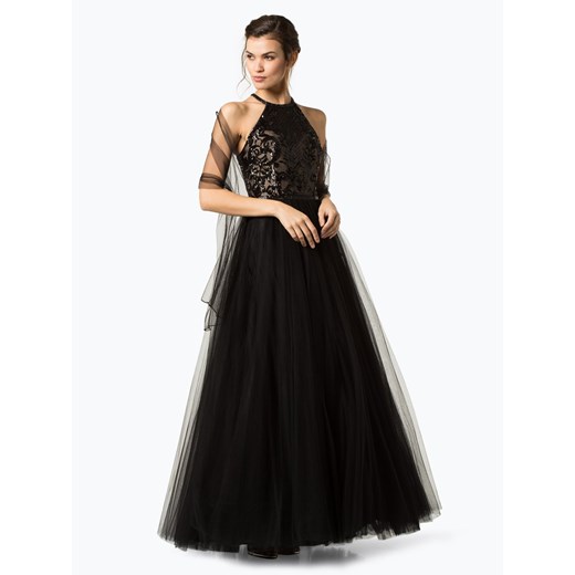 Luxuar Fashion - Damska sukienka wieczorowa z etolą, czarny Luxuar Fashion  44 vangraaf