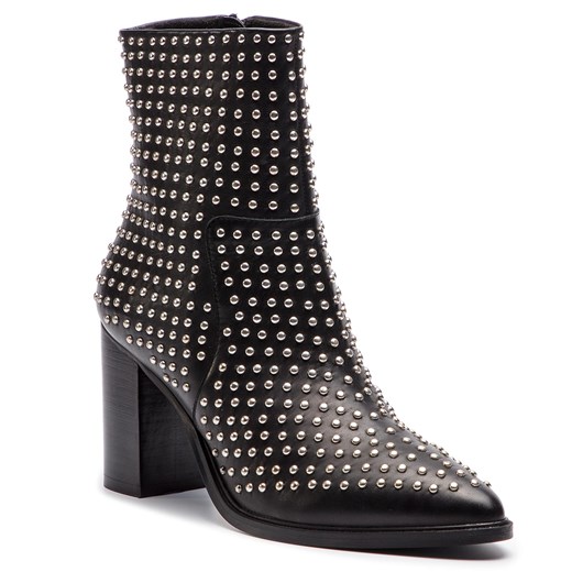 Botki Steve Madden na zimę eleganckie ze skóry ekologicznej bez wzorów na obcasie