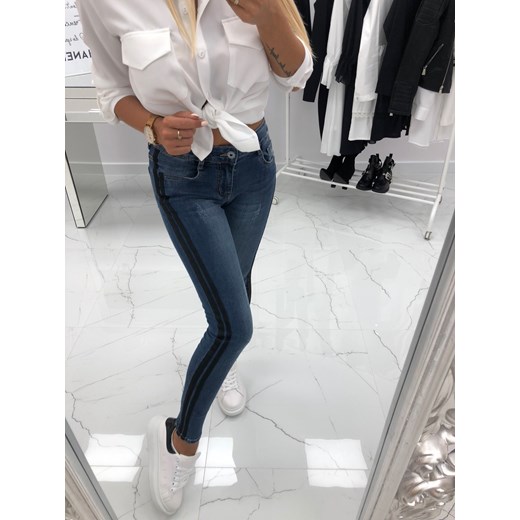 Jeansy damskie casual bez wzorów