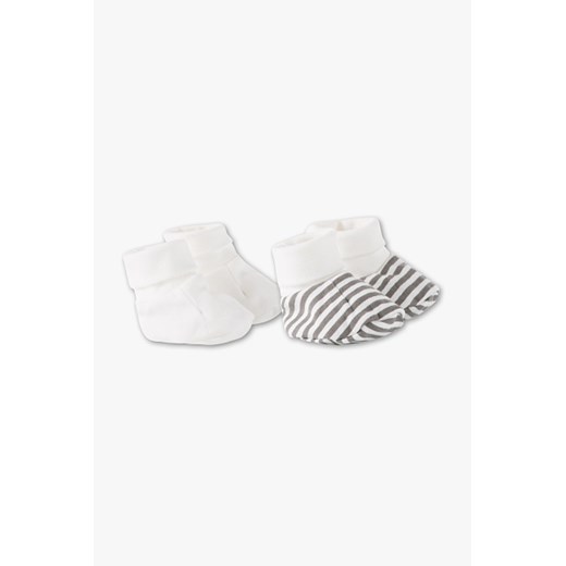 C&A Buciki niemowlęce-bawełna ekologiczna-2 pary, Biały, Rozmiar: 1 rozmiar