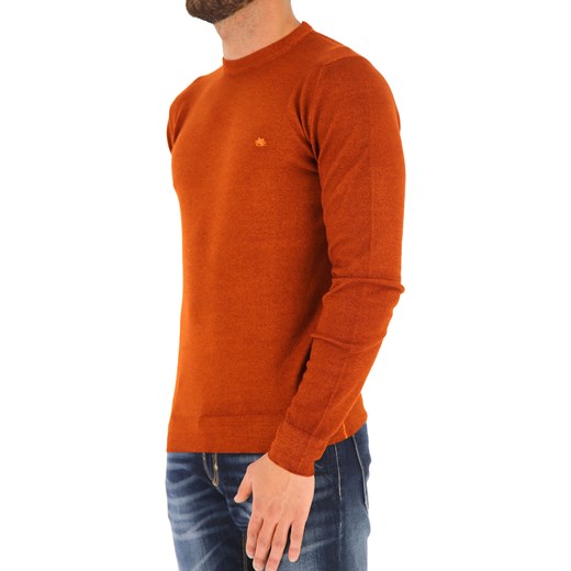 Sweter męski pomarańczowa Etro bez wzorów 