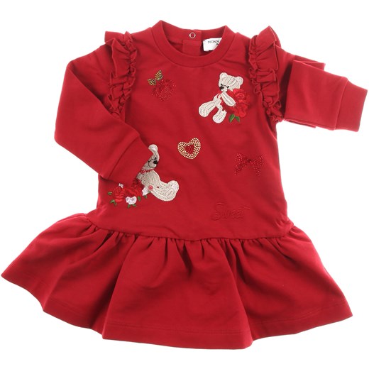 Odzież dla niemowląt czerwona Monnalisa z bawełny dla dziewczynki 
