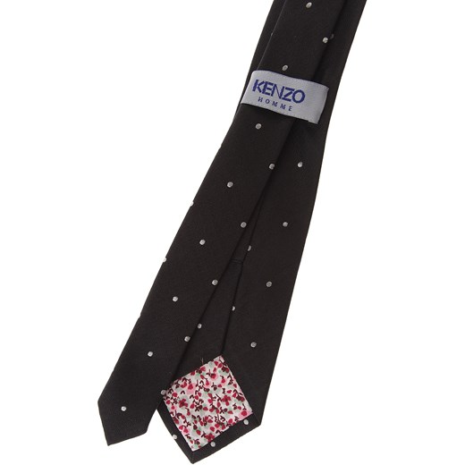 Czarny krawat Kenzo w grochy 
