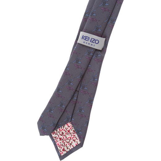 Krawat niebieski Kenzo w nadruki 