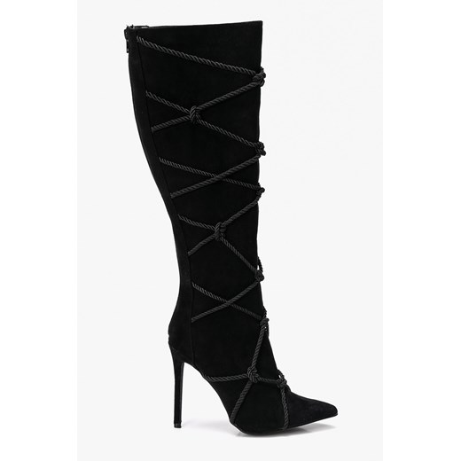 Kozaki damskie Missguided eleganckie gładkie z zamkiem na szpilce