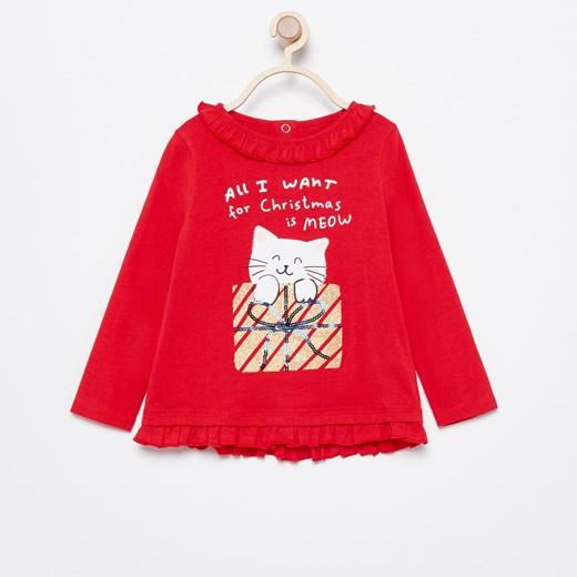 Odzież dla niemowląt Reserved na zimę czerwona dla dziewczynki 