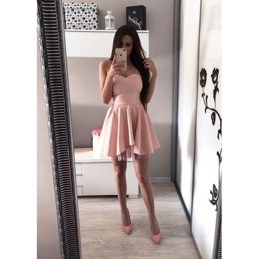 AURELLE - Sukienka rozkloszowana z tiulem M/L Tenezito.com.pl