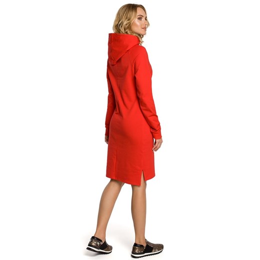Sukienka Moe czerwona z długim rękawem oversize 
