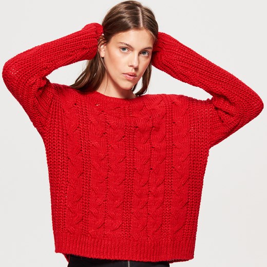 Sweter damski Cropp czerwony 