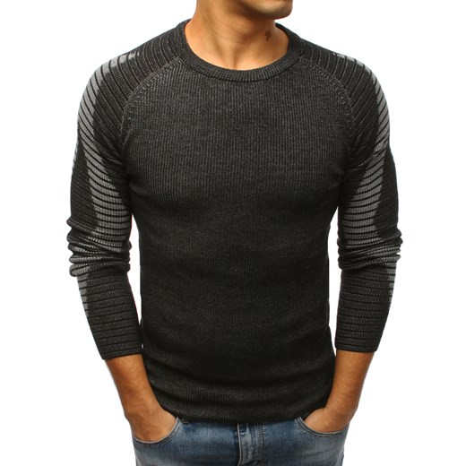 Sweter męski czarny (wx1206) Dstreet  M 
