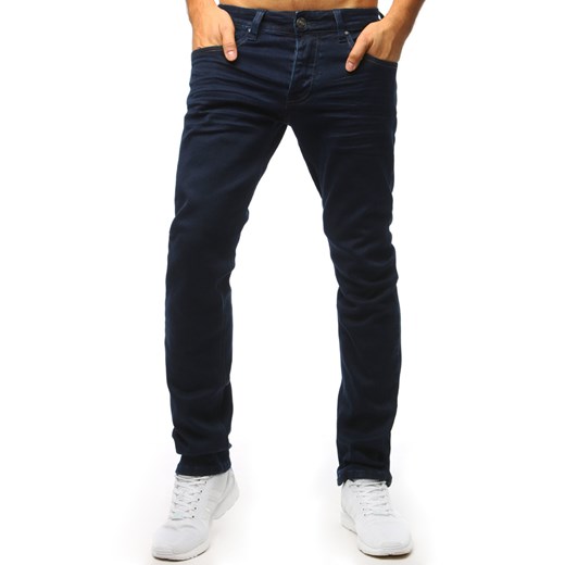 Spodnie jeansowe męskie granatowe (ux1495) Dstreet  32 