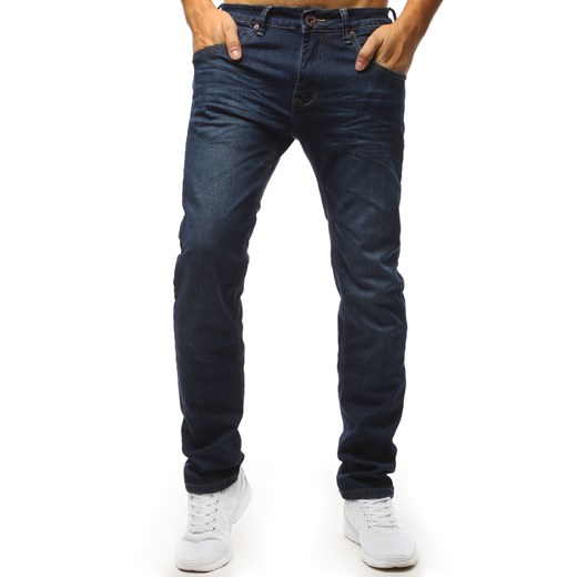 Spodnie jeansowe męskie granatowe (ux1528) Dstreet  40 