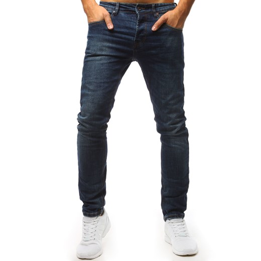 Spodnie jeansowe męskie niebieskie (ux1477) Dstreet  36 