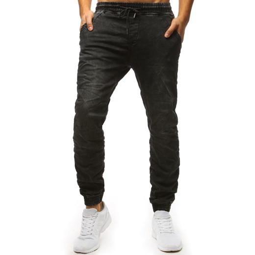 Spodnie joggery jeansowe męskie czarne (ux1519) Dstreet  29 