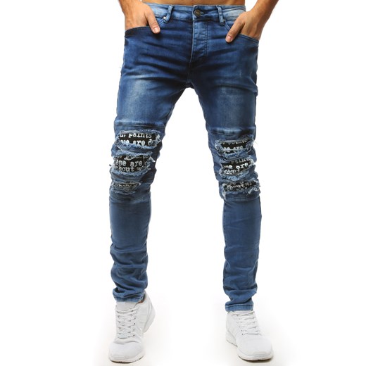 Spodnie jeansowe męskie niebieskie (ux1531) Dstreet  36 