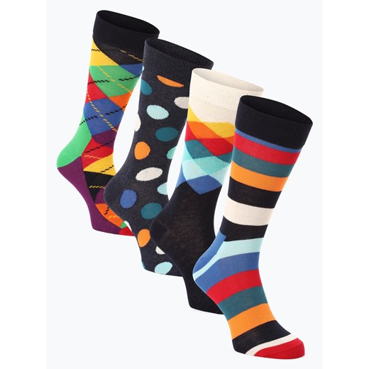 Happy Socks - Skarpety męskie pakowane po 4 szt., niebieski  Happy Socks 4146 vangraaf