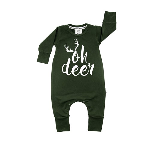 Odzież dla niemowląt dziewczęca zielona z bawełny 