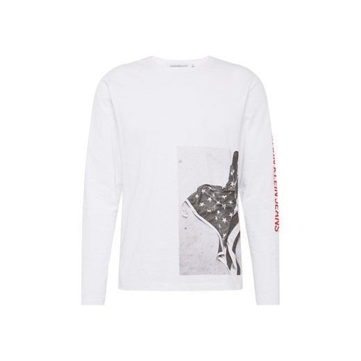 T-shirt męski Calvin Klein z długim rękawem biały 