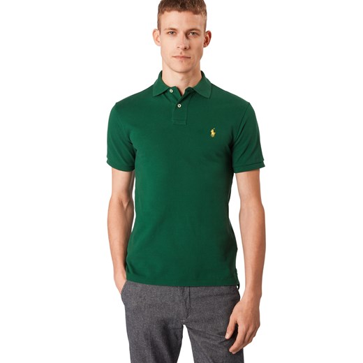 Zielona koszulka polo męskie Ralph Lauren z bawełny 
