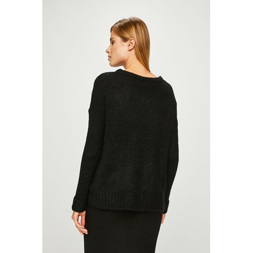 Sweter damski czarny Answear z okrągłym dekoltem 