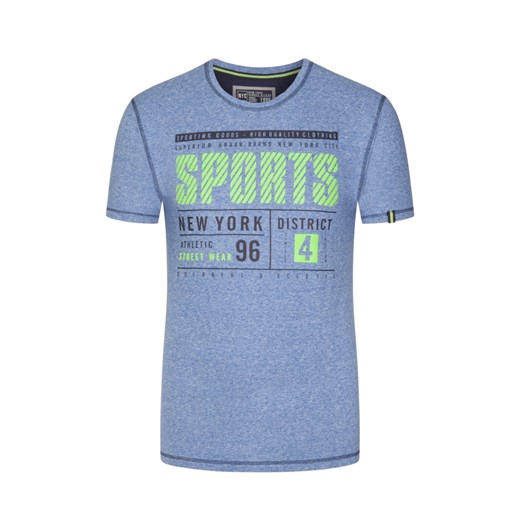 Kitaro, T-shirt z nadrukiem z przodu, wersja bardzo długa Jasnoniebieski