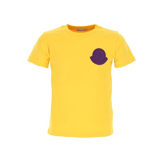 Moncler Koszulka Dziecięca dla Chłopców Na Wyprzedaży, Żółty, Bawełna, 2019, 6Y 8Y
