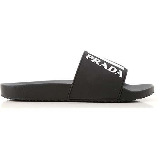 Prada Sandały dla Mężczyzn Na Wyprzedaży, Czarny, Guma, 2019, 40 41 42 43 44 45