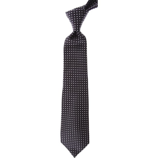 Krawat czarny Ermenegildo Zegna 